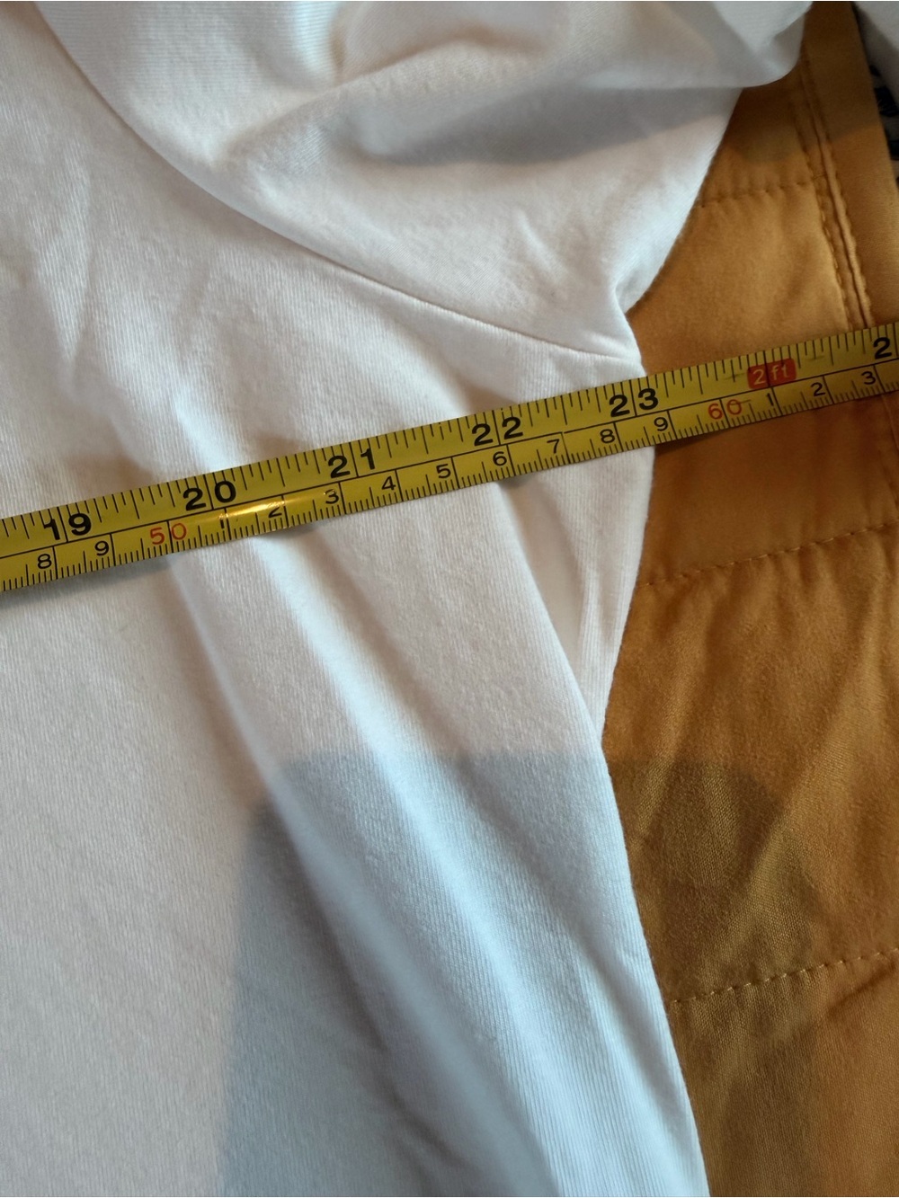 White Ruffle V-Neck 3/4 Sleeve Tee - Picture 5 of 6